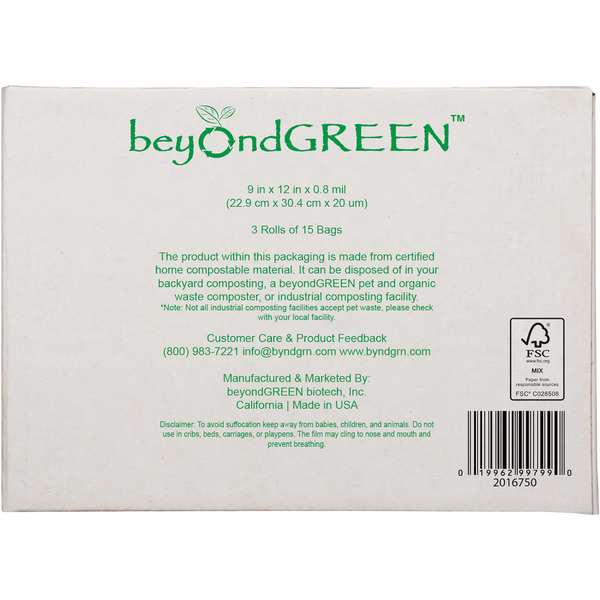 Dog Poop Bags, roll of 15 Dog Poop Bags, roll of 15