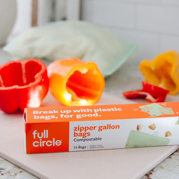 Compostable Zipper Gallon Bags (freezer safe) Compostable Zipper Gallon Bags (freezer safe)