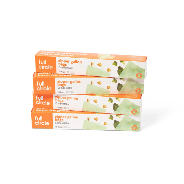 Compostable Zipper Gallon Bags (freezer safe) Compostable Zipper Gallon Bags (freezer safe)