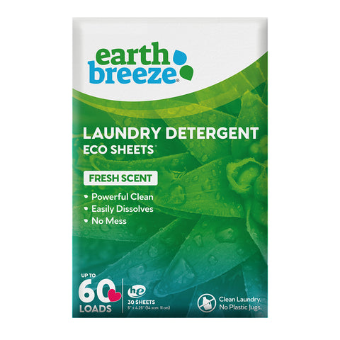Earth Breeze Laundry Detergent Sheets: Fresh Scent