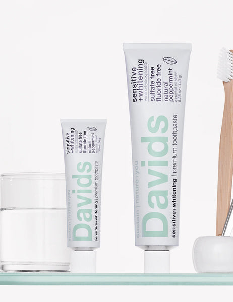 David's Travel Size Toothpaste: Sensitive + Whitening Nano-hydroxyapatite