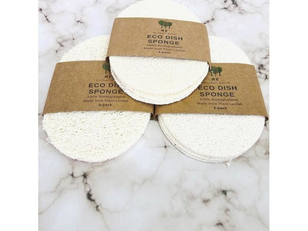 Loofah Dish Sponge: Single Layer 3-Pack Sponges, scrubbers, and wipes Me.Mother Earth   