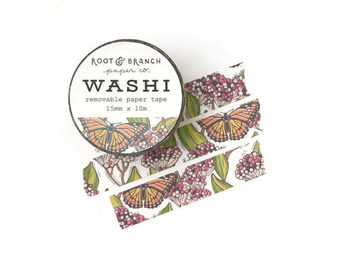 Monarch & Milkweed Washi Tape
