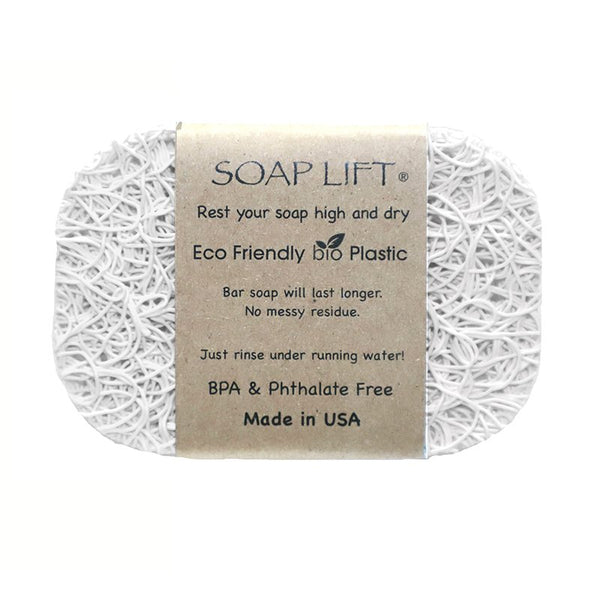 The Original Soap Lift Soap Saver white, soap shelf, soap pad, bioplastic soap rest