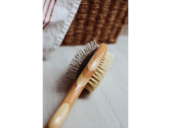 Natural Bristle Dog Brush Natural Bristle Dog Brush with bamboo and natural rubber Zefiro    Natural Bristle Dog Brush Natural Bristle Dog Brush with bamboo and natural rubber Zefiro