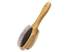 Natural Bristle Dog Brush Natural Bristle Dog Brush with bamboo and natural rubber Zefiro   