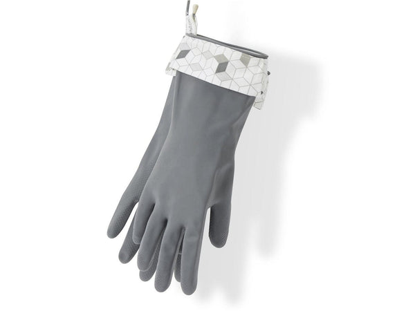 Splash Patrol Natural Latex Gloves Natural Latex Gloves Full Circle Home Gray: L  