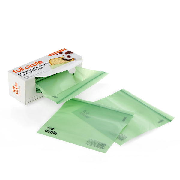 Compostable Zipper Sandwich Bags, 50 ct