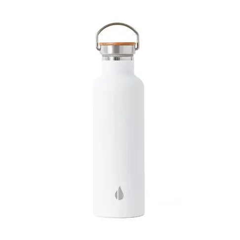 Insulated Stainless Water Bottle Bamboo Lid, 25oz
