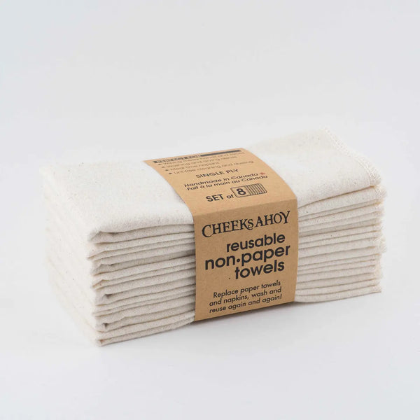 Reusable Nonpaper Towels, 8 pack solids