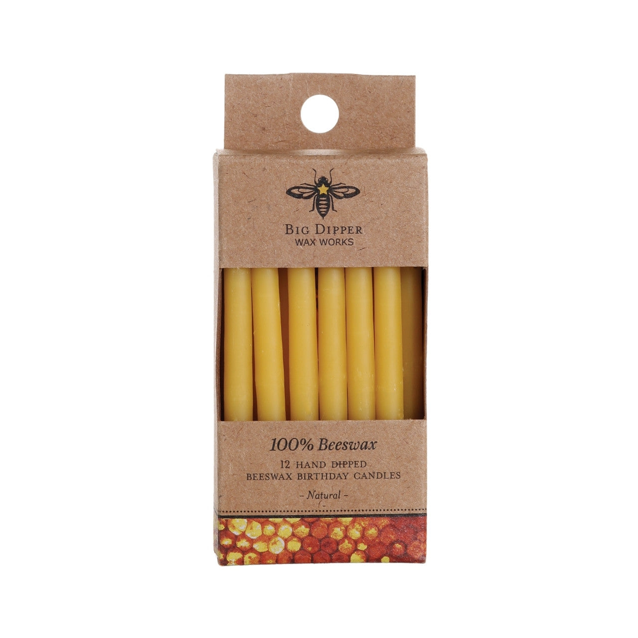 Beeswax Birthday Candles (12 count)