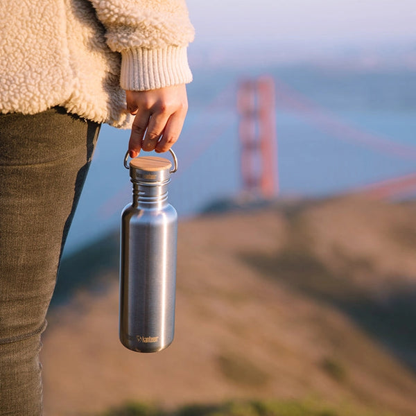 Stainless Steel Water Bottle + Plastic-Free Cap