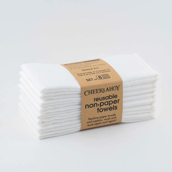 Reusable Nonpaper Towels, 8 pack solids