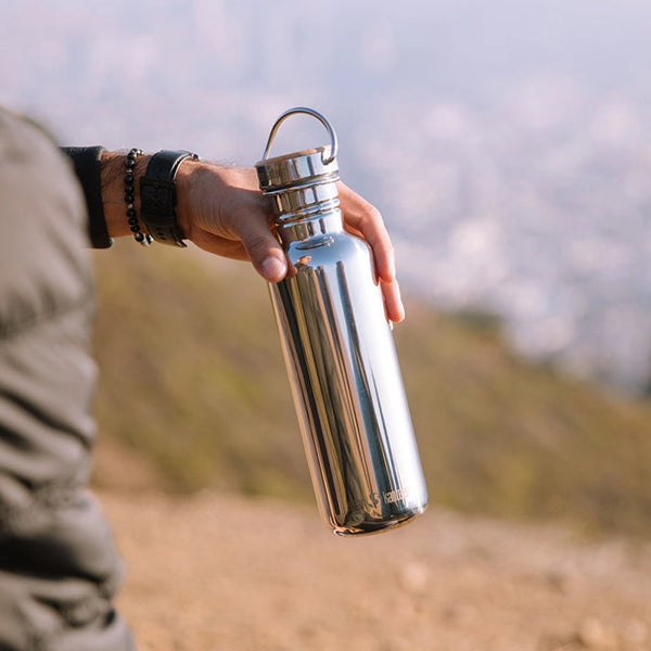 Stainless Steel Water Bottle + Plastic-Free Cap