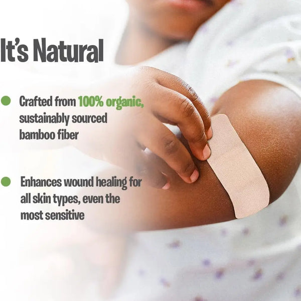 Natural Bamboo Adhesive Bandages, 100 pack