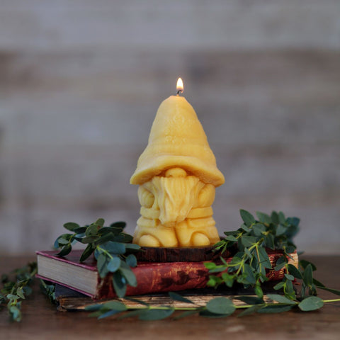 Holiday Gnome Candle – Large – 100% Pure Beeswax