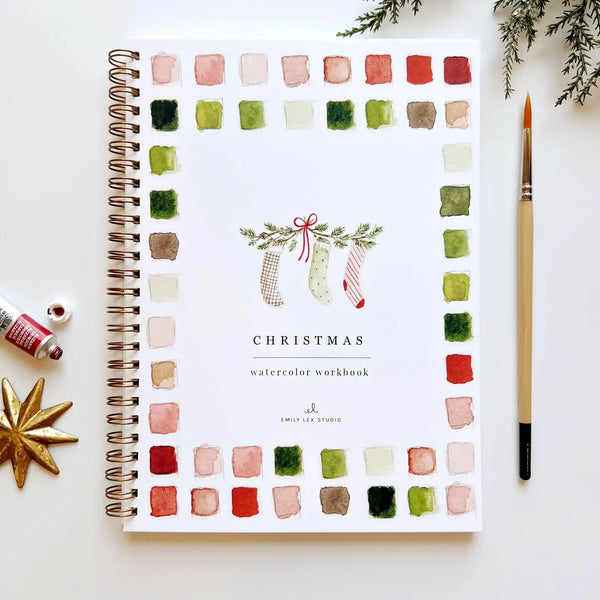 Watercolor Workbook & Paint Set -- Fall & Holiday Themed