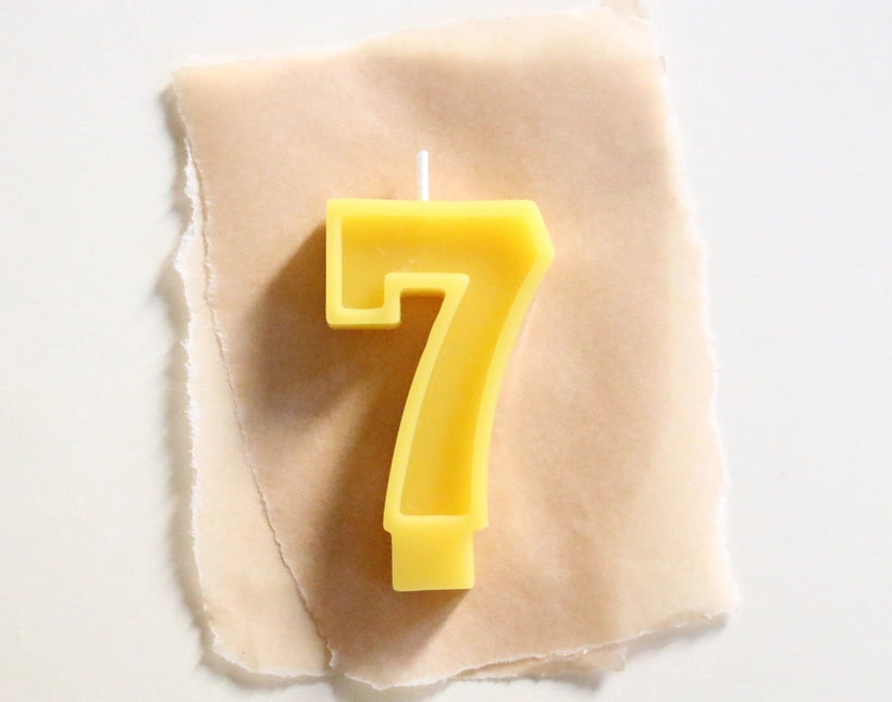 Beeswax Number Birthday Candles