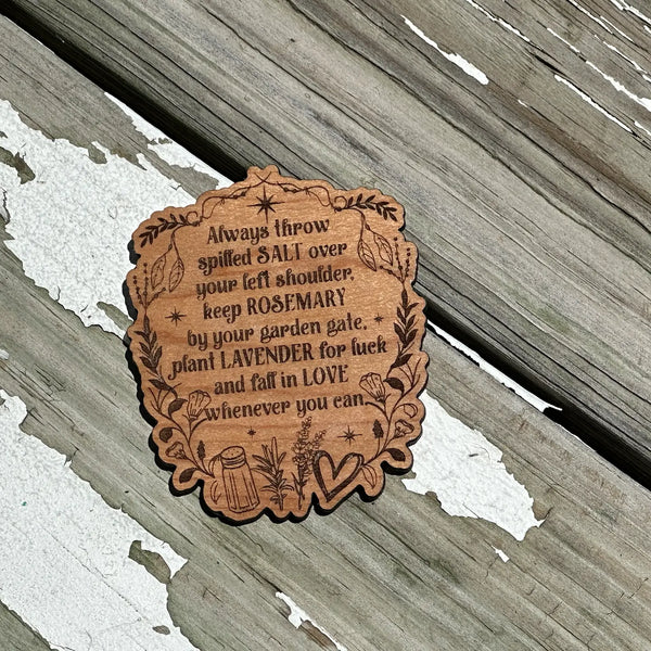 Practical Magic Wood Magnet