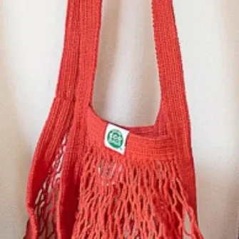 Recycled Cotton Market String Tote with Long Handles