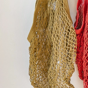 Recycled Cotton Market String Tote with Long Handles