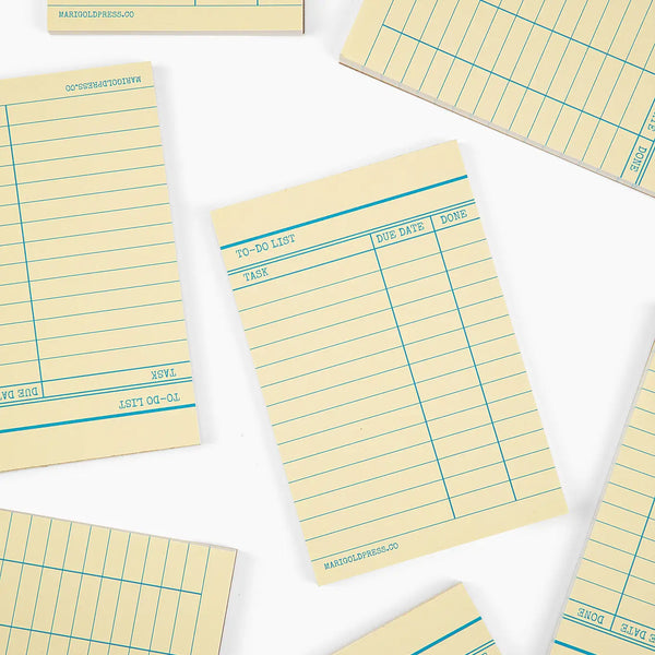 Library Card Themed Notepad