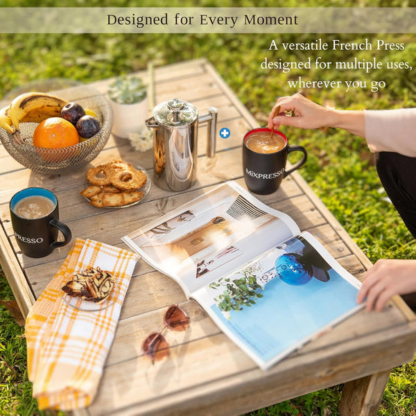 100% Stainless Steel Double Wall Insulated French Press