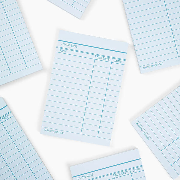 Library Card Themed Notepad