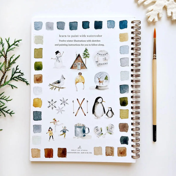 Watercolor Workbook & Paint Set -- Fall & Holiday Themed