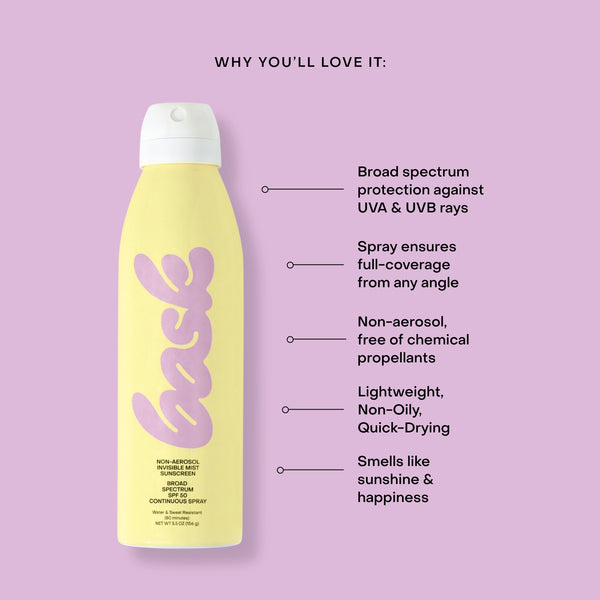 Bask Spf 50 Non-Aerosol Spray Sunscreen