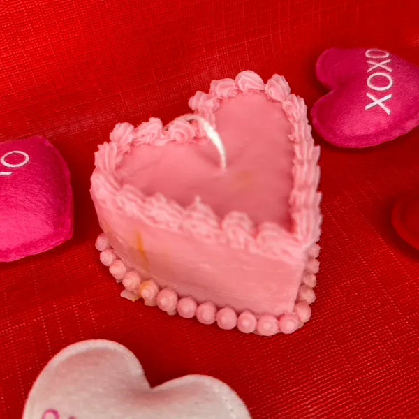 Heart-Shaped Cake Soy Wax Candle