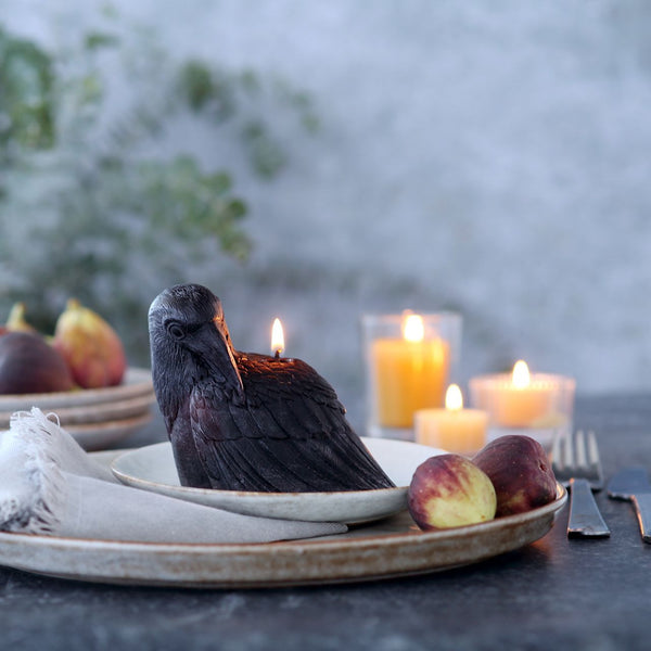 Beeswax Crow Candle