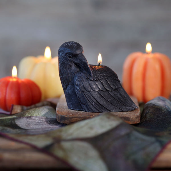 Beeswax Crow Candle