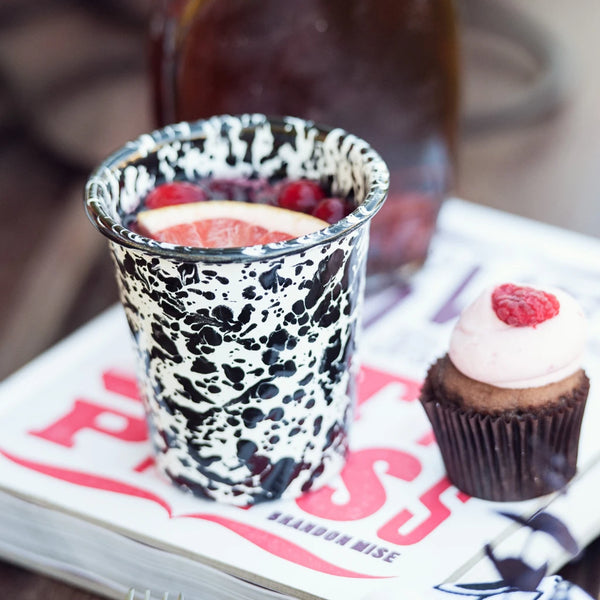 Enamelware Splatter 10 oz Short Tumbler