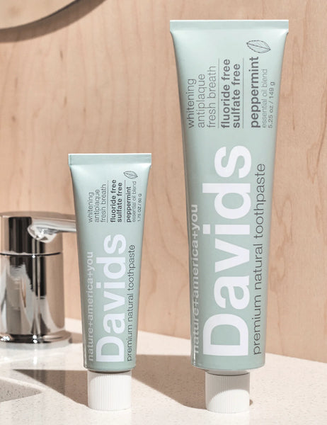 David's Travel Size Premium Toothpaste/ peppermint