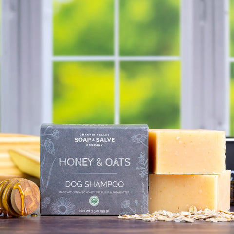 Dog Shampoo Bar: Honey & Oats, 3.8 oz bar