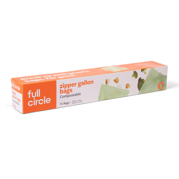 Compostable Zipper Gallon Bags (freezer safe)