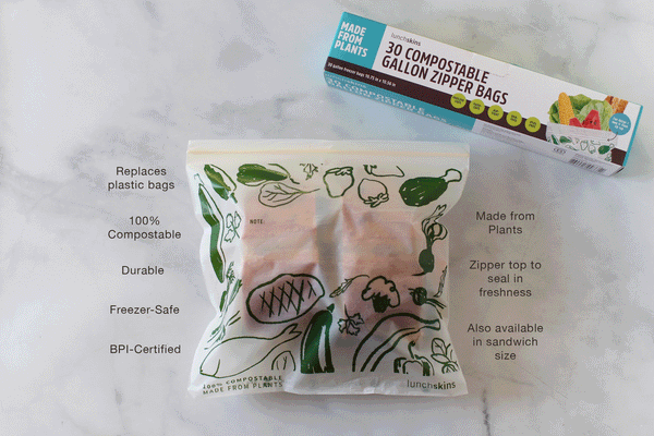 Compostable Gallon-Size Freezer Bag