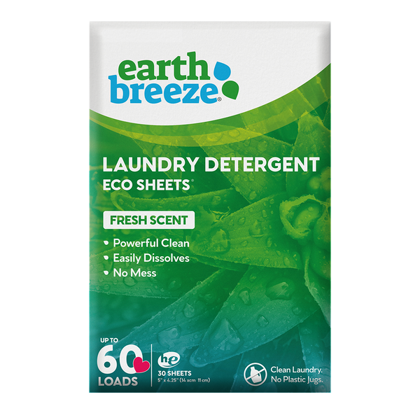 Earth Breeze Laundry Detergent Sheets: Fresh Scent