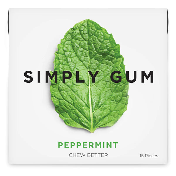 Peppermint Natural Chewing Gum, 15 pieces