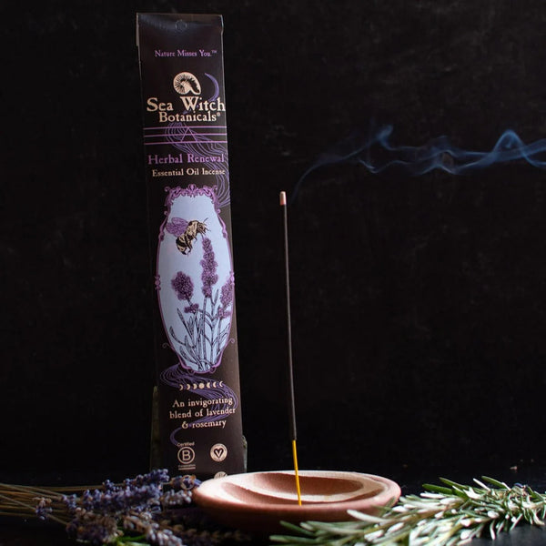 Herbal Renewal Incense: All-Natural Lavender & Rosemary Essential Oil