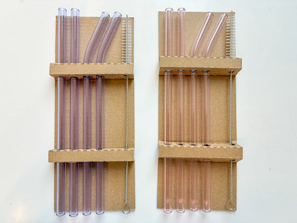 Glass Straws Set of 4