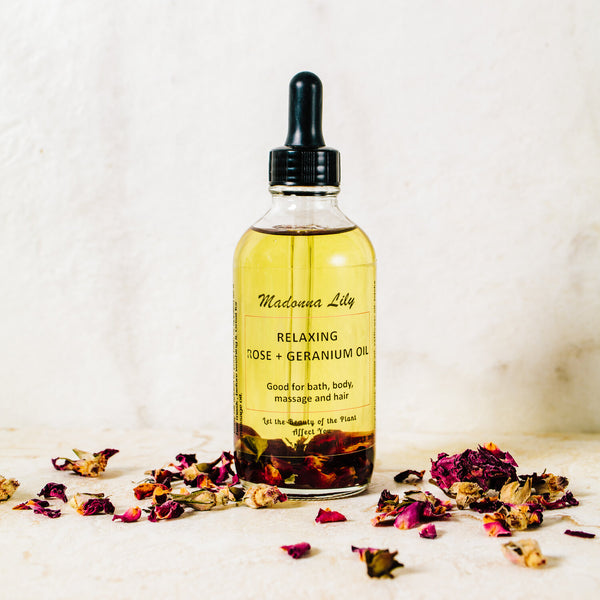 Madonna Lily Multipurpose Relaxing Rose Oil.