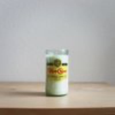 recycled topo chico minto mojito candle