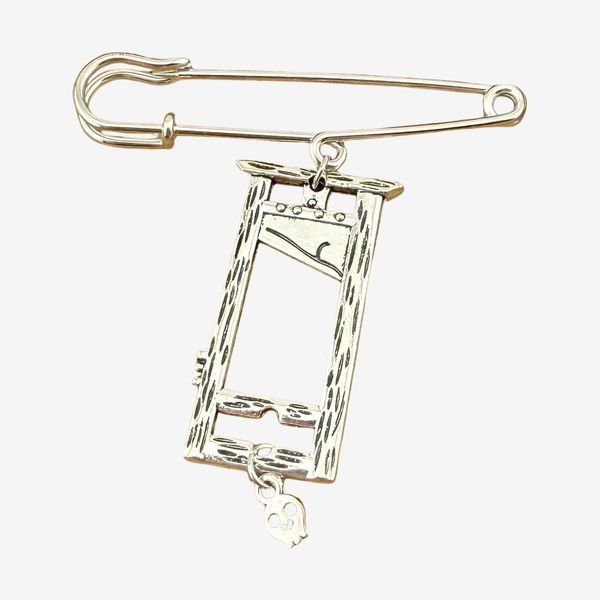 Guillotine Safety Pin Brooch, Bag Charm