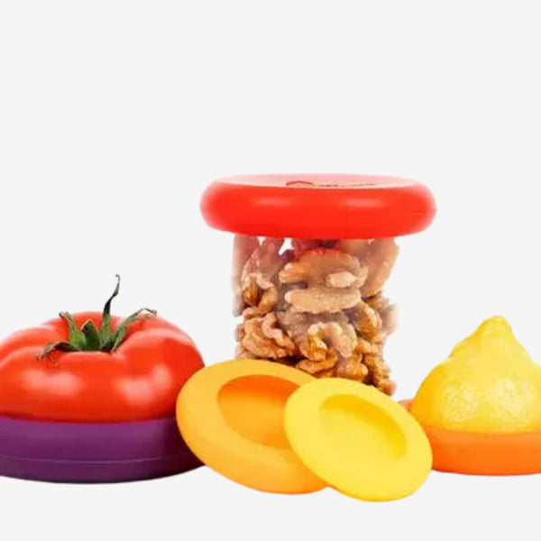 Autumn Harvest Silicone Food Huggers, Set of 5