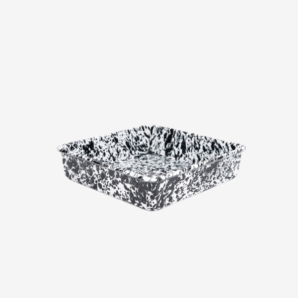 Enamelware Splatter Square Brownie Pan