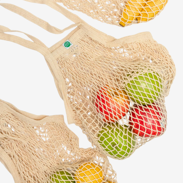 100% Cotton Market String Tote with Long Handles