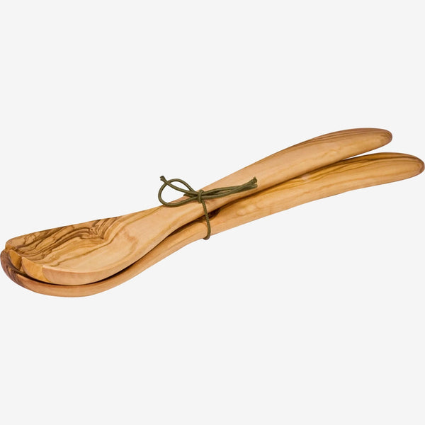 Olive Wood Salad Serving Set