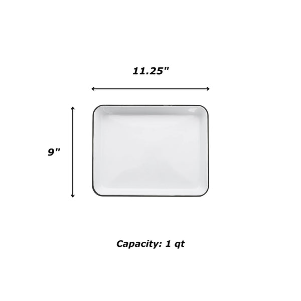 Enamelware Small Rectangular Tray